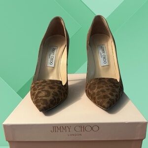 Jimmy Choo Suede Leopard Degrade Cupio Heels